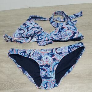 Converse One Star Woman's Paisley Bikini Size Medium Blue Red And White